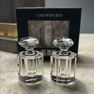 Oleg Cassini Signed Crystal Perfume Bottles (NWT)